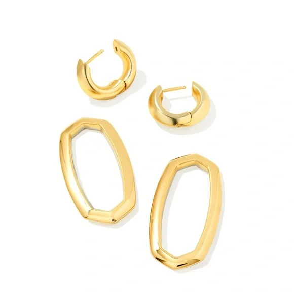 NWT Kendra Scott Danielle Convertible Link Earrings in Mixed Metal - Picture 5 of 6